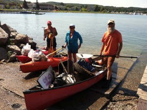 Boyne's Floating Trash Extraction Team:  John & Angie Willis and Adam Kennedy